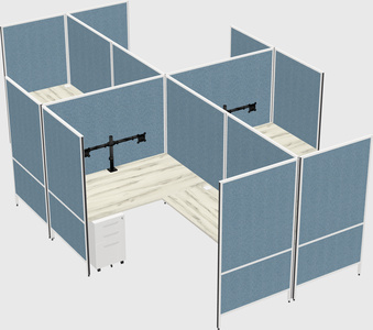 Modern modular quad l-shaped panel system
