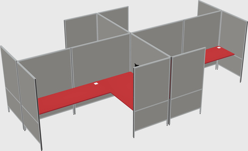 Modern modular quad l-shaped panel system