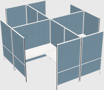 Modern modular quad l-shaped panel system
