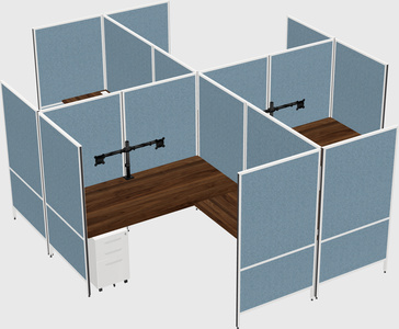 Modern modular quad l-shaped panel system