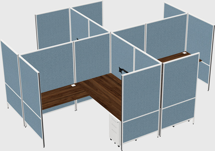 Modern modular quad l-shaped panel system