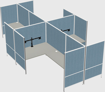 Modern modular quad l-shaped panel system