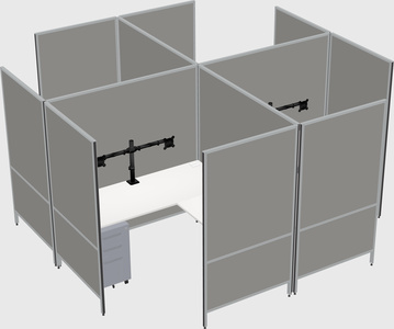 Modern modular quad l-shaped panel system
