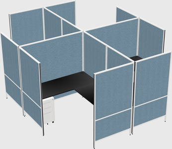 Modern modular quad l-shaped panel system