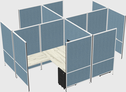 Modern modular quad l-shaped panel system