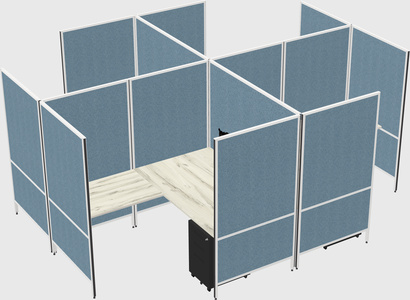 Modern modular quad l-shaped panel system