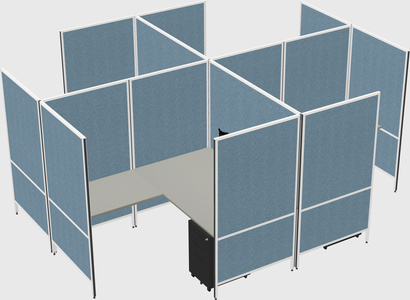Modern modular quad l-shaped panel system