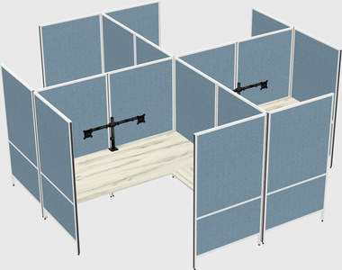 Modern modular quad l-shaped panel system
