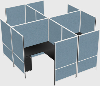 Modern modular quad l-shaped panel system