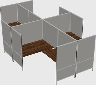 Modern modular quad l-shaped panel system