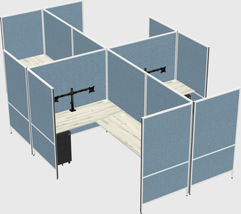Modern modular quad l-shaped panel system