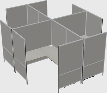 Modern modular quad l-shaped panel system