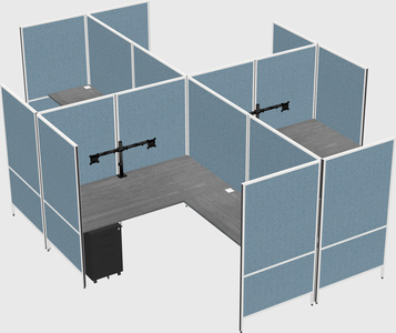 Modern modular quad l-shaped panel system