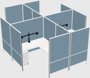 Modern modular quad l-shaped panel system