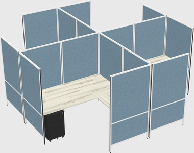 Modern modular quad l-shaped panel system