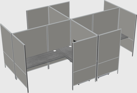 Modern modular quad l-shaped panel system