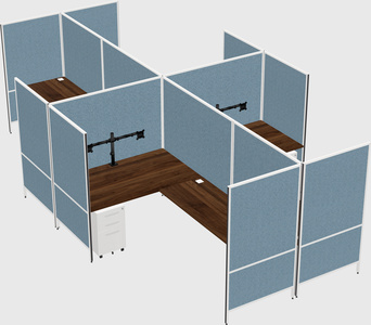 Modern modular quad l-shaped panel system