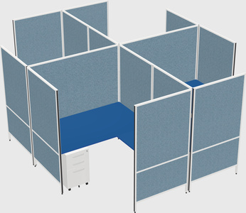 Modern modular quad l-shaped panel system
