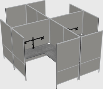 Modern modular quad l-shaped panel system