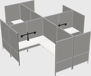 Modern modular quad l-shaped panel system