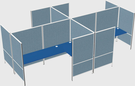 Modern modular quad l-shaped panel system