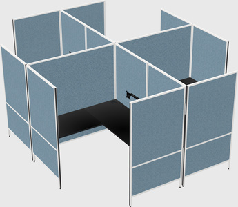 Modern modular quad l-shaped panel system