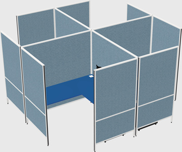 Modern modular quad l-shaped panel system