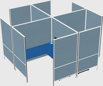 Modern modular quad l-shaped panel system