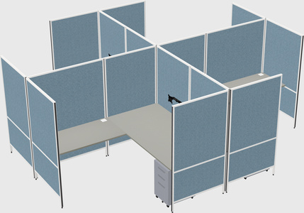 Modern modular quad l-shaped panel system