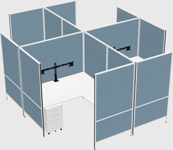 Modern modular quad l-shaped panel system