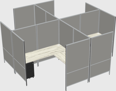 Modern modular quad l-shaped panel system