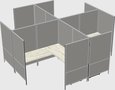 Modern modular quad l-shaped panel system