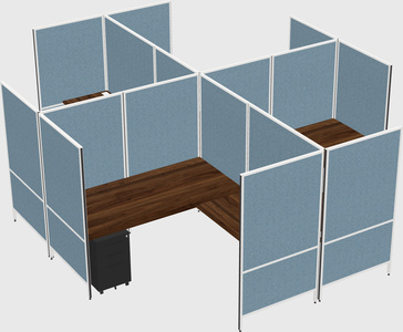 Modern modular quad l-shaped panel system