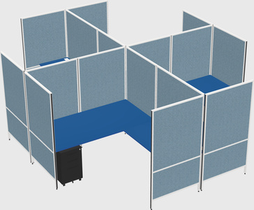 Modern modular quad l-shaped panel system