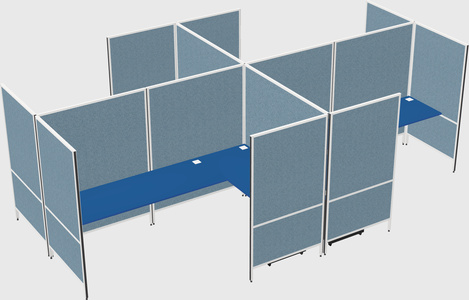 Modern modular quad l-shaped panel system