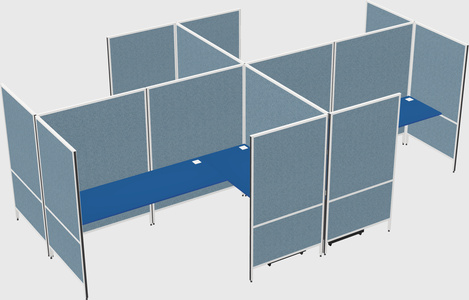 Modern modular quad l-shaped panel system