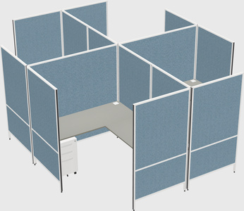 Modern modular quad l-shaped panel system