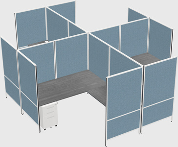 Modern modular quad l-shaped panel system
