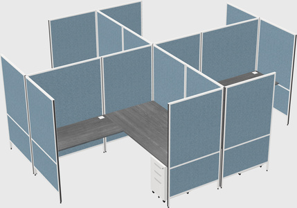Modern modular quad l-shaped panel system