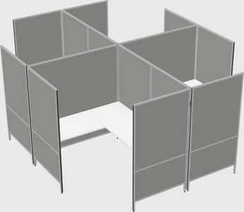 Modern modular quad l-shaped panel system