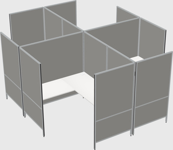Modern modular quad l-shaped panel system