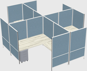 Modern modular quad l-shaped panel system