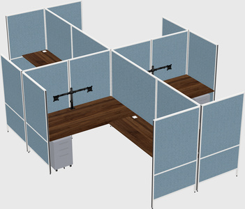Modern modular quad l-shaped panel system