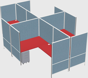 Modern modular quad l-shaped panel system