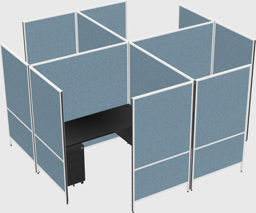 Modern modular quad l-shaped panel system