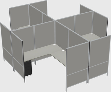 Modern modular quad l-shaped panel system