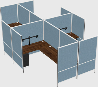 Modern modular quad l-shaped panel system