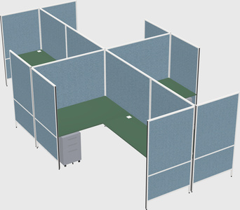 Modern modular quad l-shaped panel system