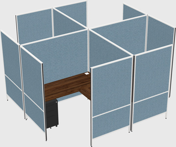 Modern modular quad l-shaped panel system