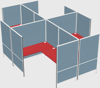 Modern modular quad l-shaped panel system